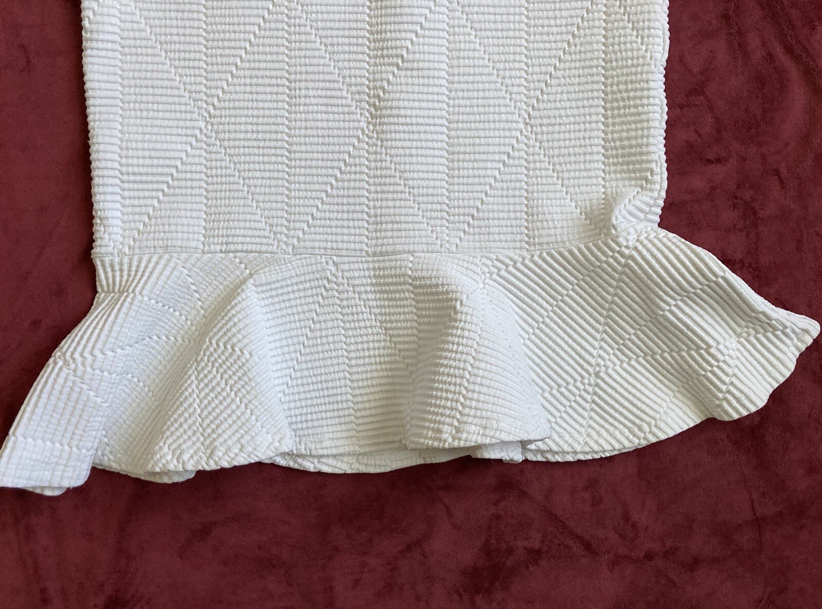 Opening Ceremony White Bodycon Textured Midi Dress Women’s Size M
