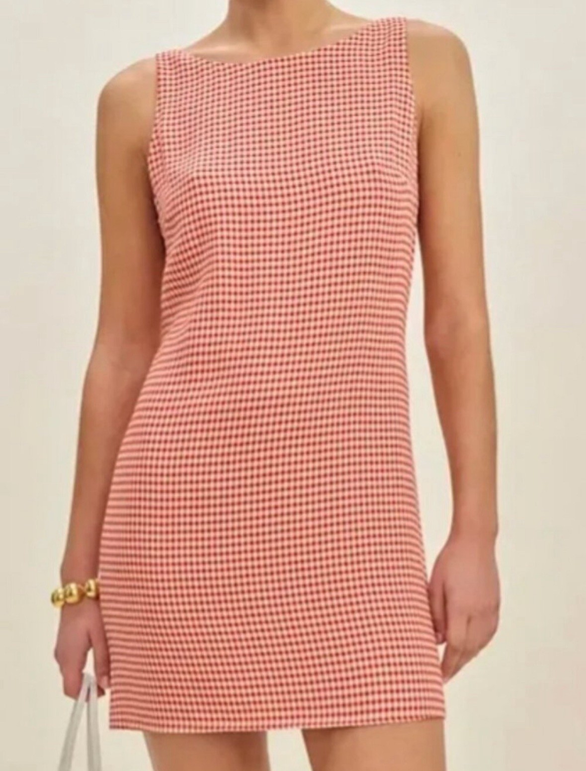 The Reformation Rosemond Dress, Strawberry Check