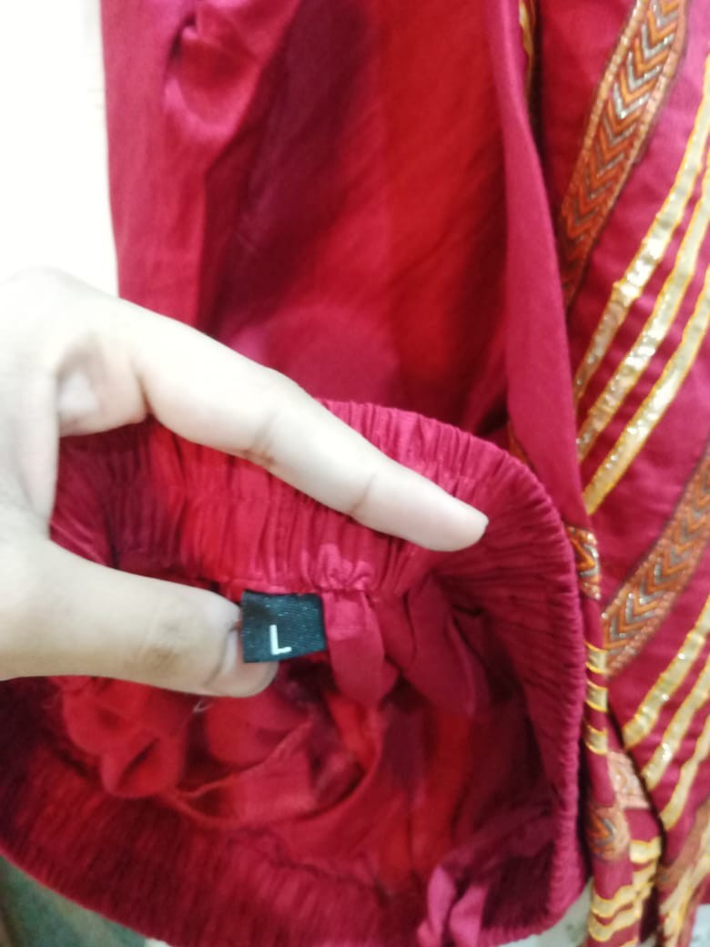 Junaid Jamshed Ivory Cotton Kurta with Maroon Churidar Pajama and Chiffon Dupata