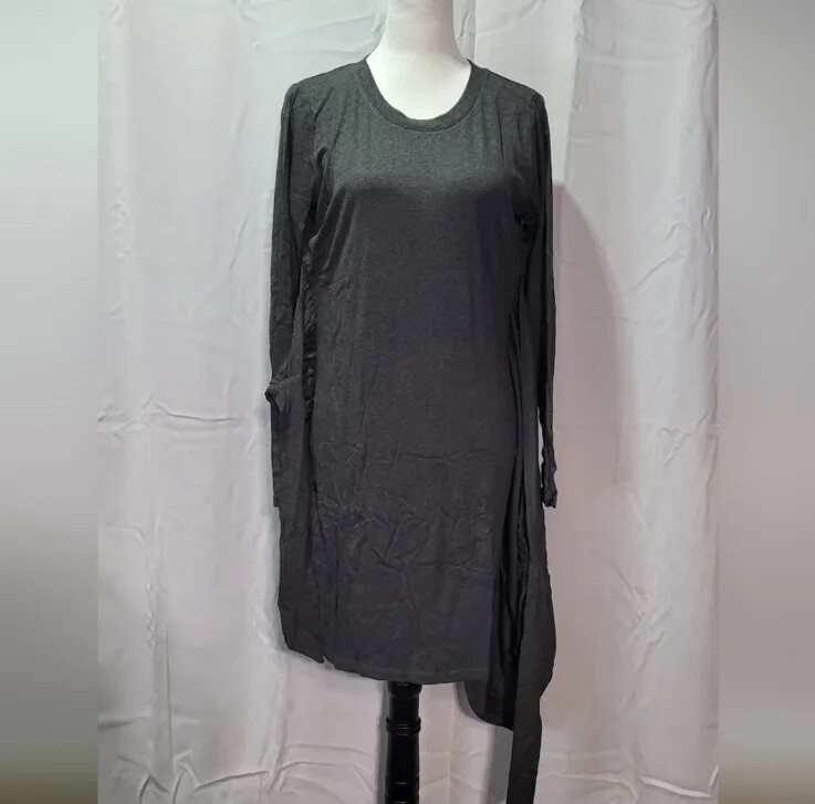 NWT Heathyoga Women’s Dark Gray Mini Bodycon Wrap Dress Size 2XL