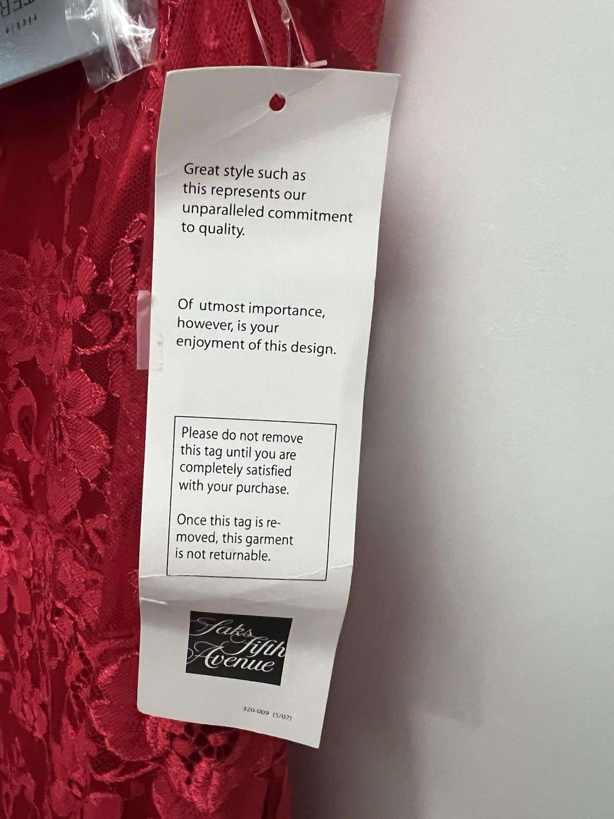 Rickie Freeman Teri Jon Red Floral Lace Dress Saks Fifth Avenue NWT Size 2