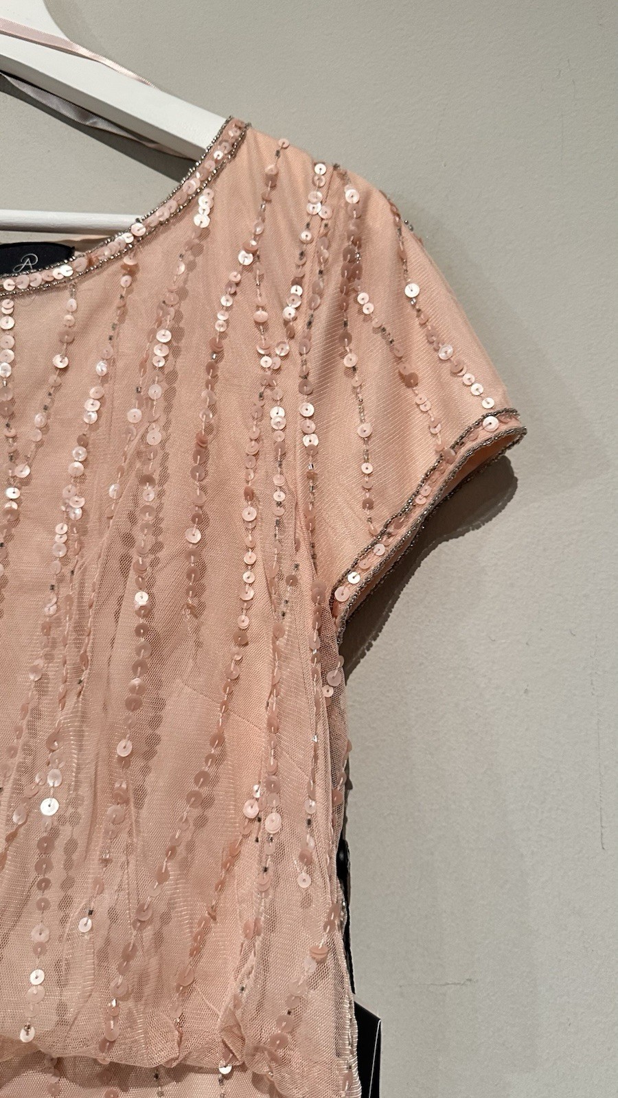 NWT Adrianna Papell Embellished Beaded Blouson Gown Women Dress 14 Party Wedding
