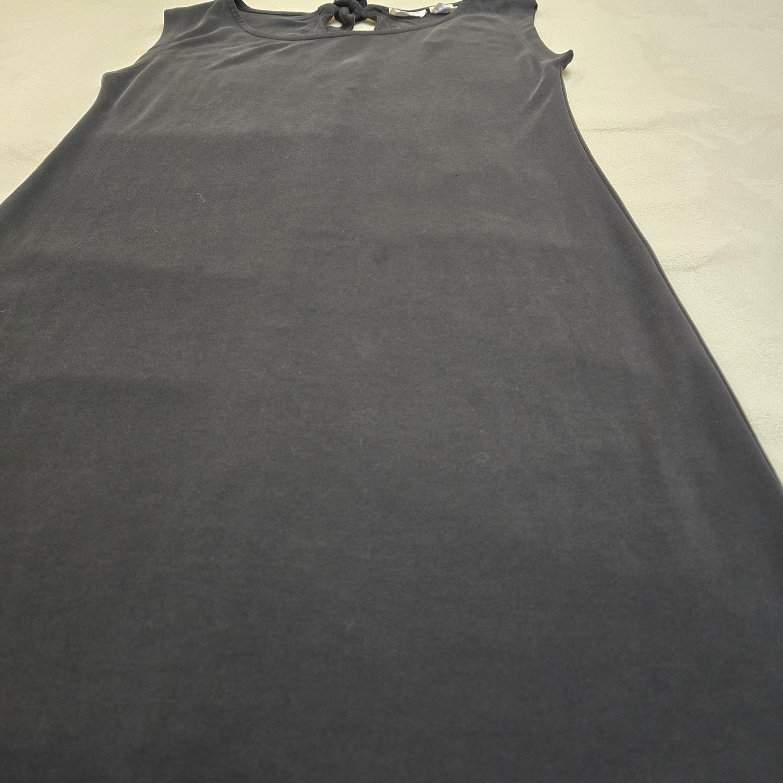 Sigrid Olsen Womens XS Gray Sleeveless Tie Back Shift Dress Modal Blend RN 59478