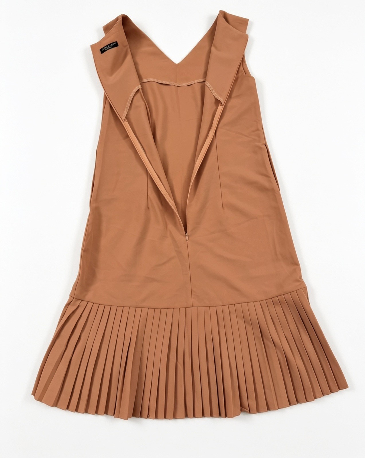 Womens Sleeveless Blazer Dress Double Breasted Pleated Mini Tennis Skirt Peach