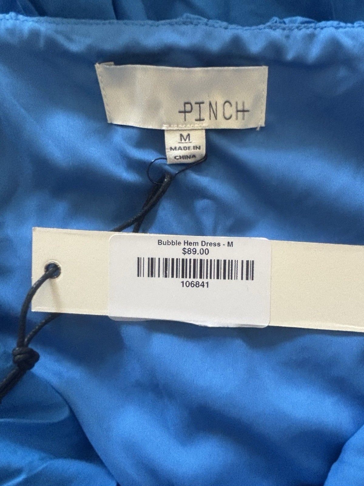 Pinch Blue Bubble Hem Mini Dress | Size Medium | Adjustable Straps NWT Women’s