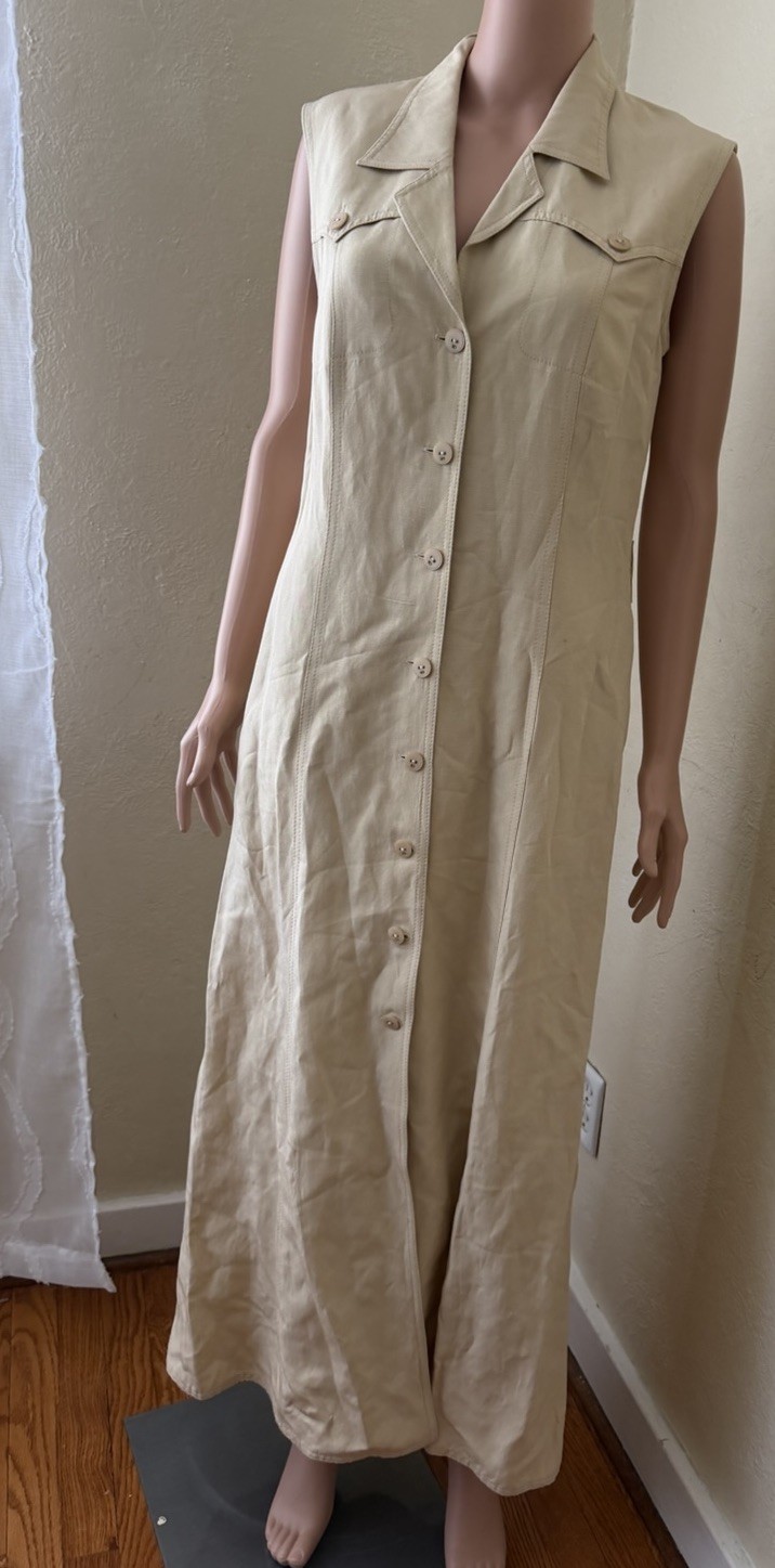 Escada Dress 59% Silk 41% Linen Size 38 (missing Belt)