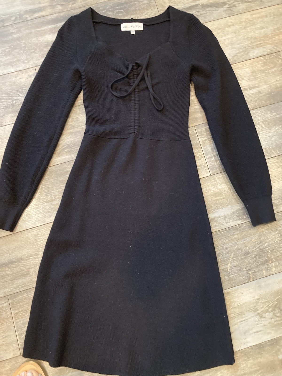 Willow And Wind Black Sweater Dress Long Sleeve X-Small New