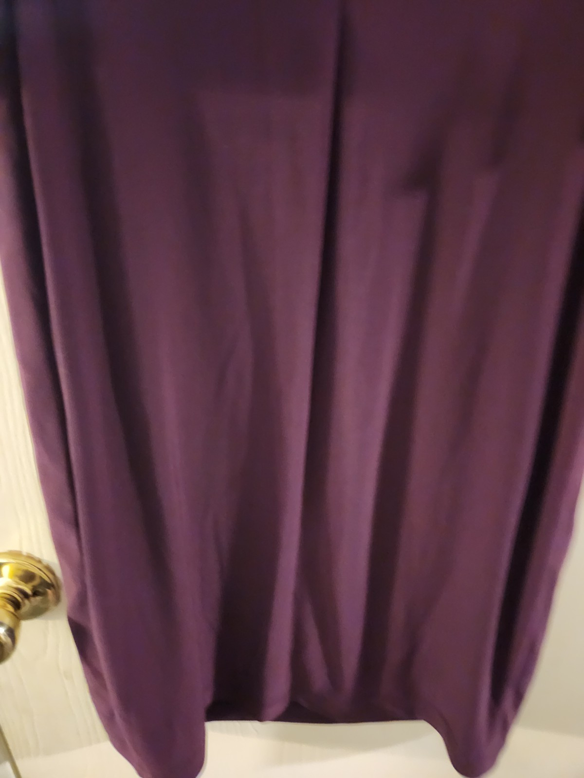 ANNE Klein Purple Bell Sleeve Sheath Dress Sz SMALL EUC LN Gathered Waist Slinky
