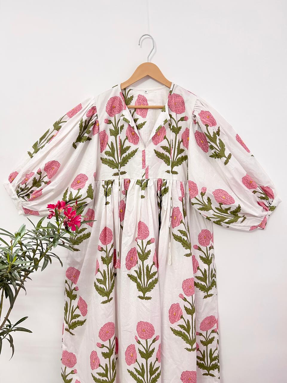 Cotton Block Printed Dress Block Print Dress, Indian Tunics, Hand Printed Dress,
