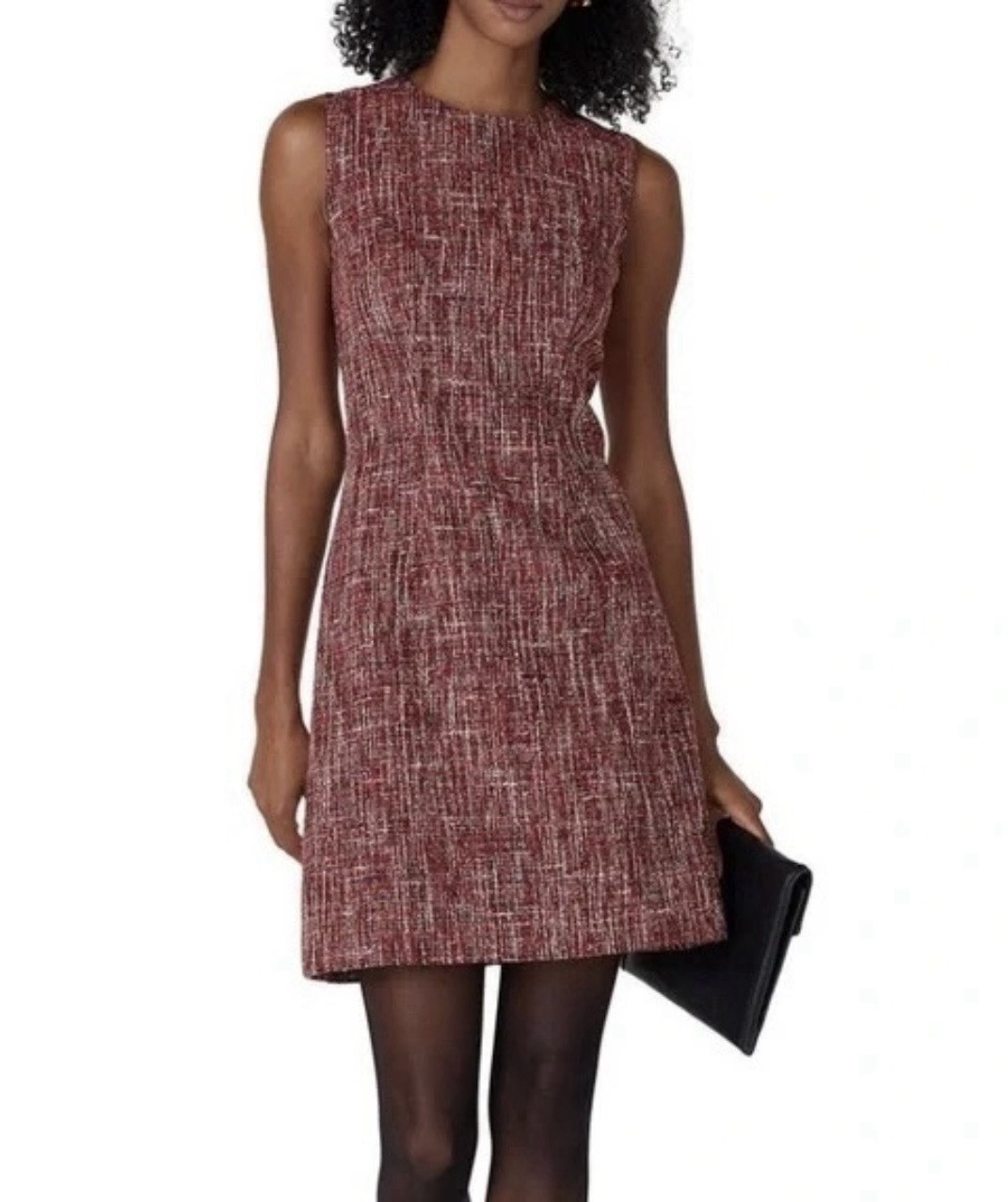 TALBOTS Dress Jumper Tweed Career 12| L Zip Lined Preppy Dress Office 90s Y2K