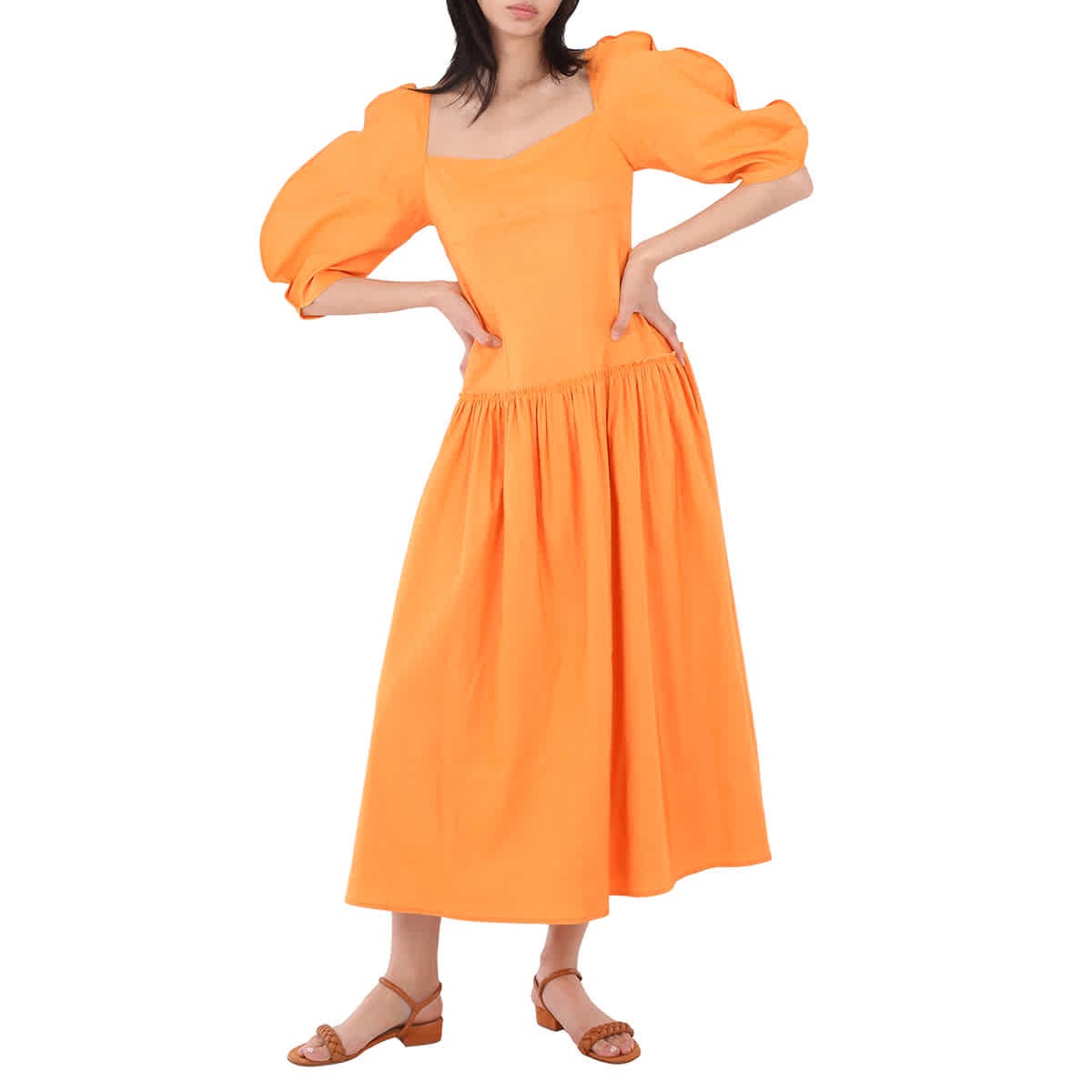 Rejina Pyo Ladies Orange Louisa Dress, Brand Size 38 (US Size 4)