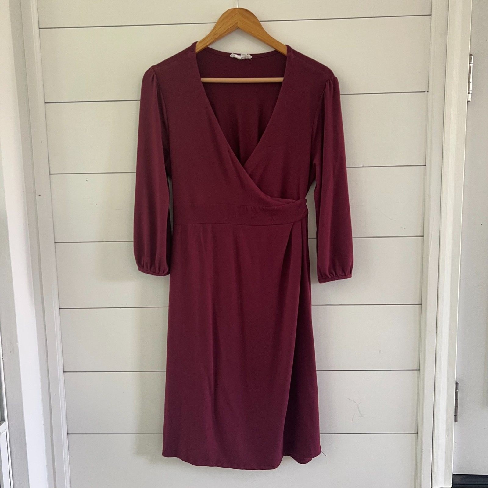 Ingrid & Isabel Maternity Wrap Dress Burgundy Women’s Medium
