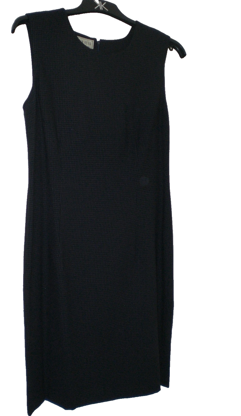 Classic Austin Reed Blue Worsted Wool Lined Dress UK Size 14 length 39 inches