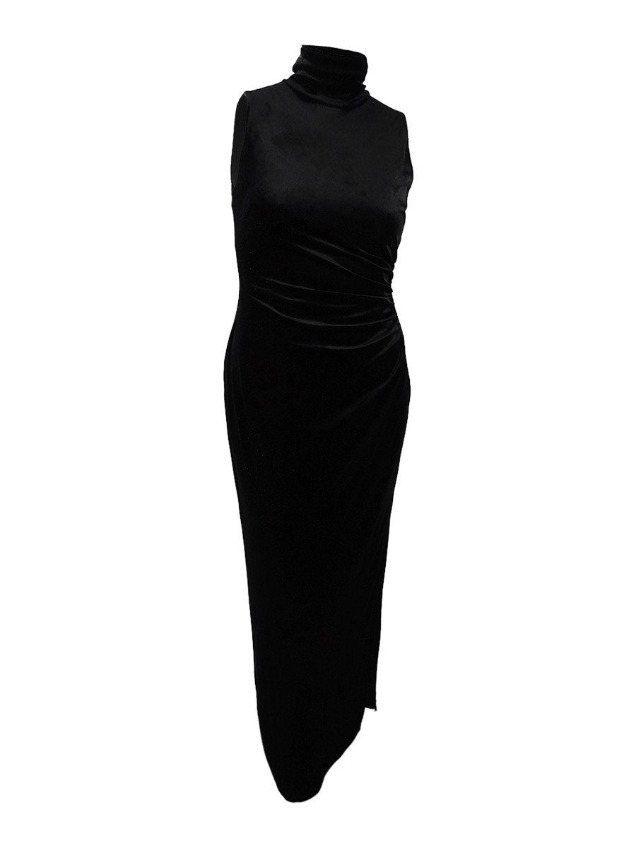 Lauren Ralph Lauren Women’s Metallic Velvet Gown (14, Black)