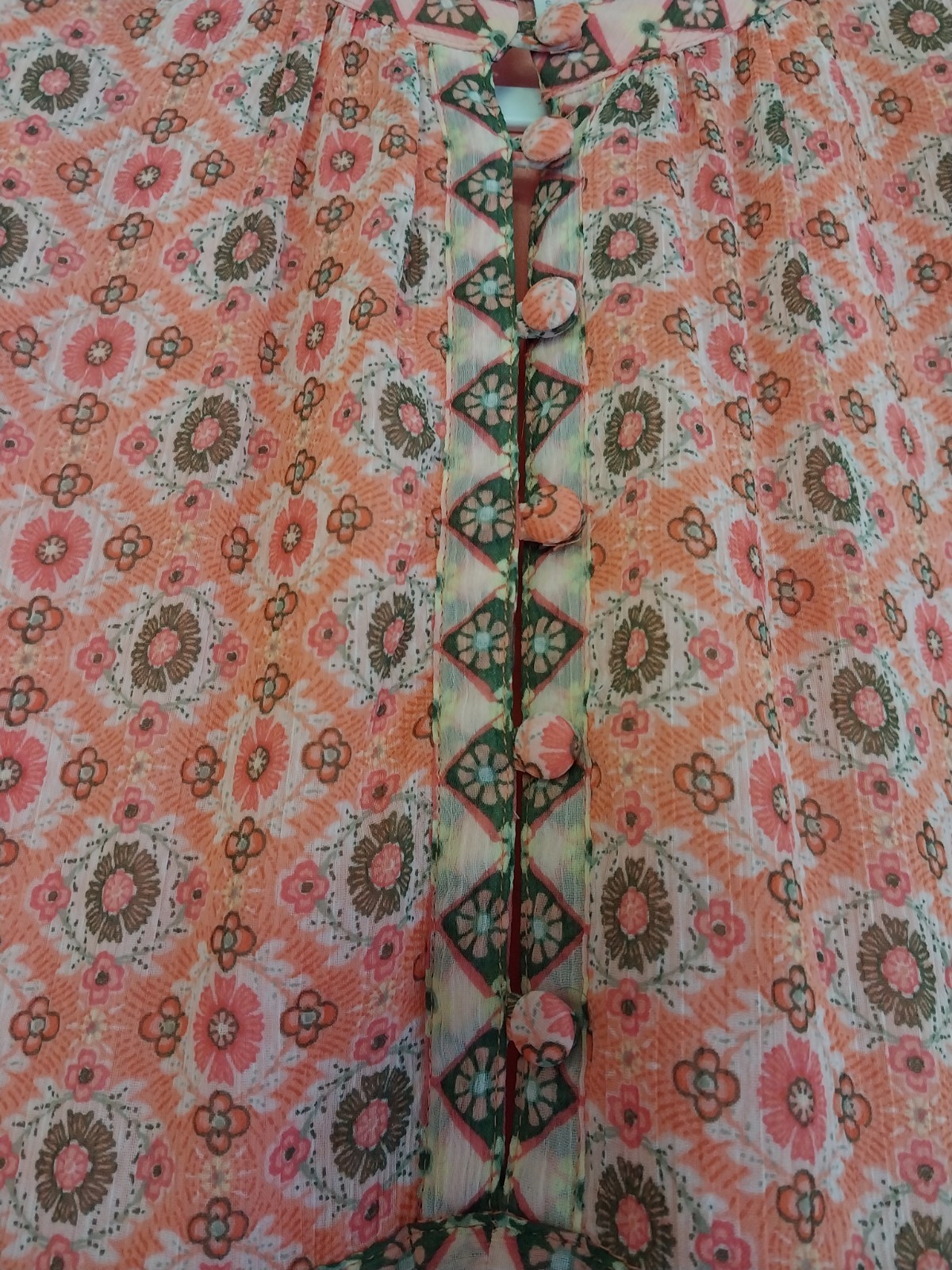 Loft Dress Orange Peach Multicolor Size Small Flowy Lined Lightweight