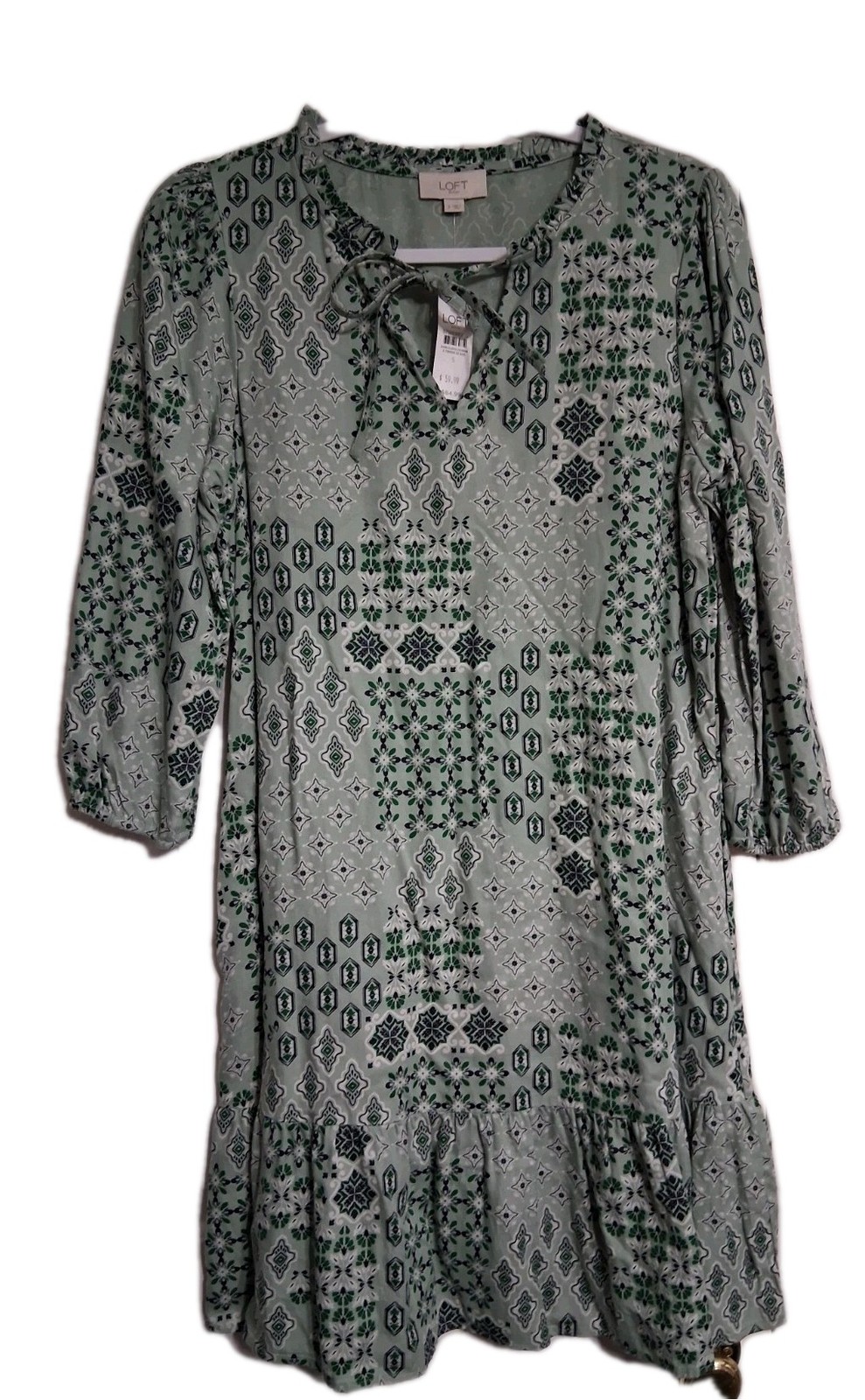 NWT Women’s LOFT Outlet 3/4 Sleeve Knee Length Dress Size S
