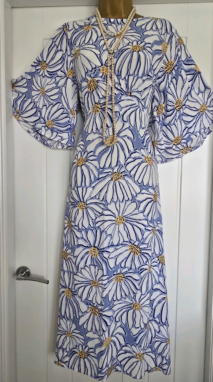 Nobody’s Child Floral Summer Wedding Angel Sleeve Dress Size 12