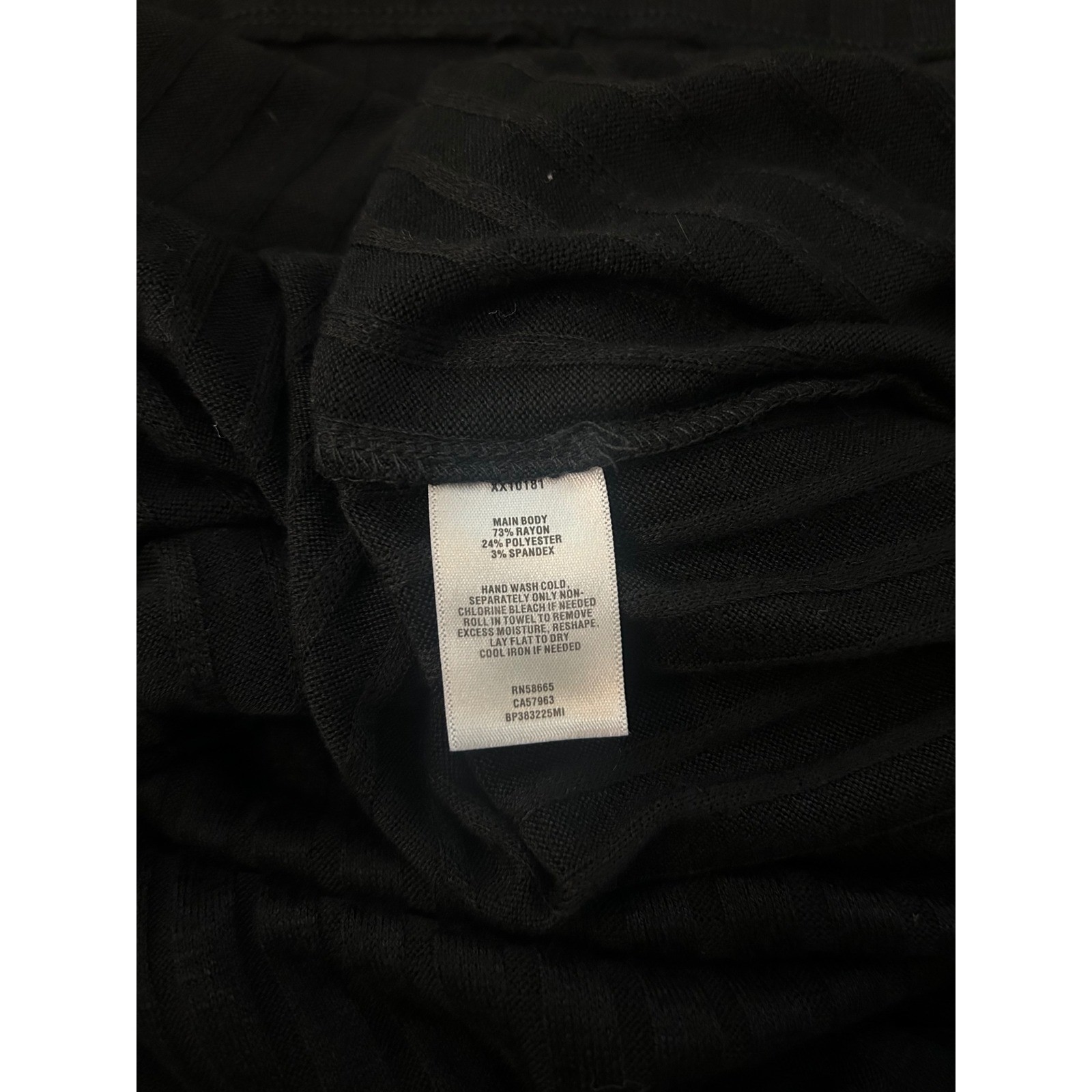 Black Ribbed Twist-Front Midi Dress Womens XS Sleeveless