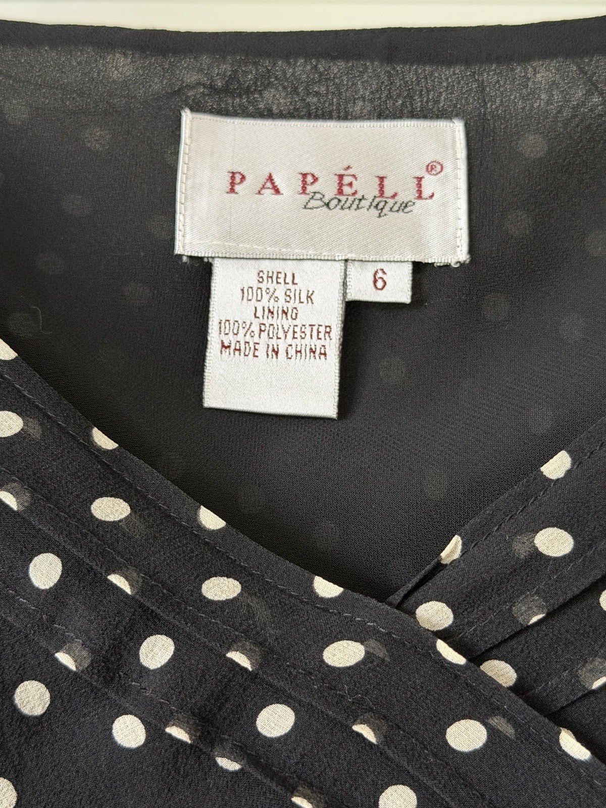 Papell Botique new without tags black color 100% silk dress Size US- 6