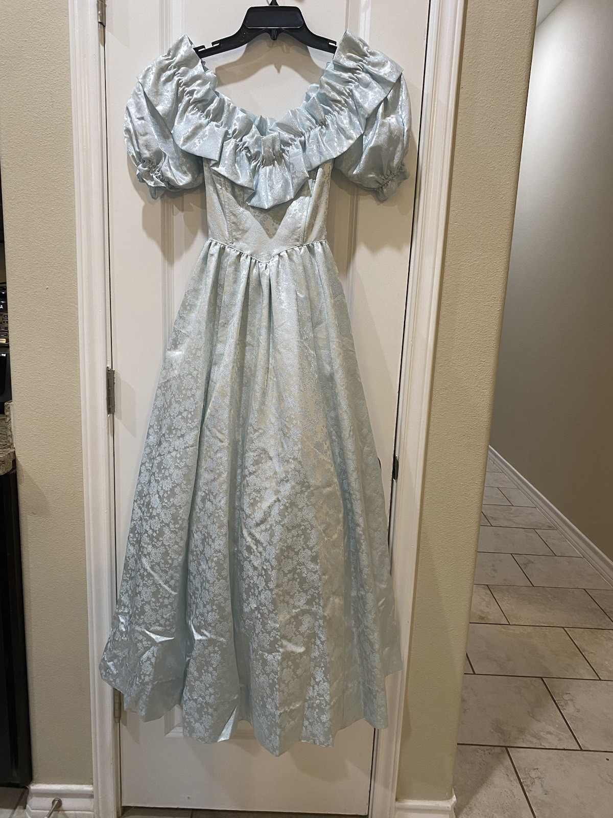 Vintage Gunne Sax Jessica McClintock 1970’s Light Blue Formal Prom Gown Dress 5