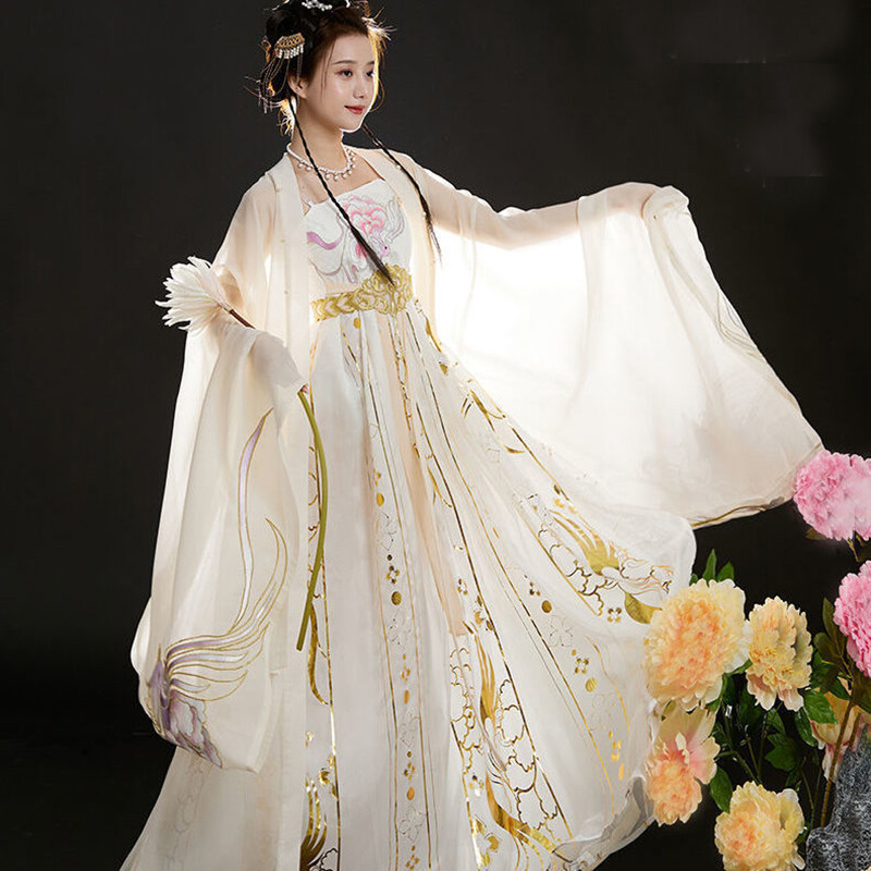 Hanfu Plus Size Cosplay Princess Chinese Traditional Dress Fairy Costume Floral