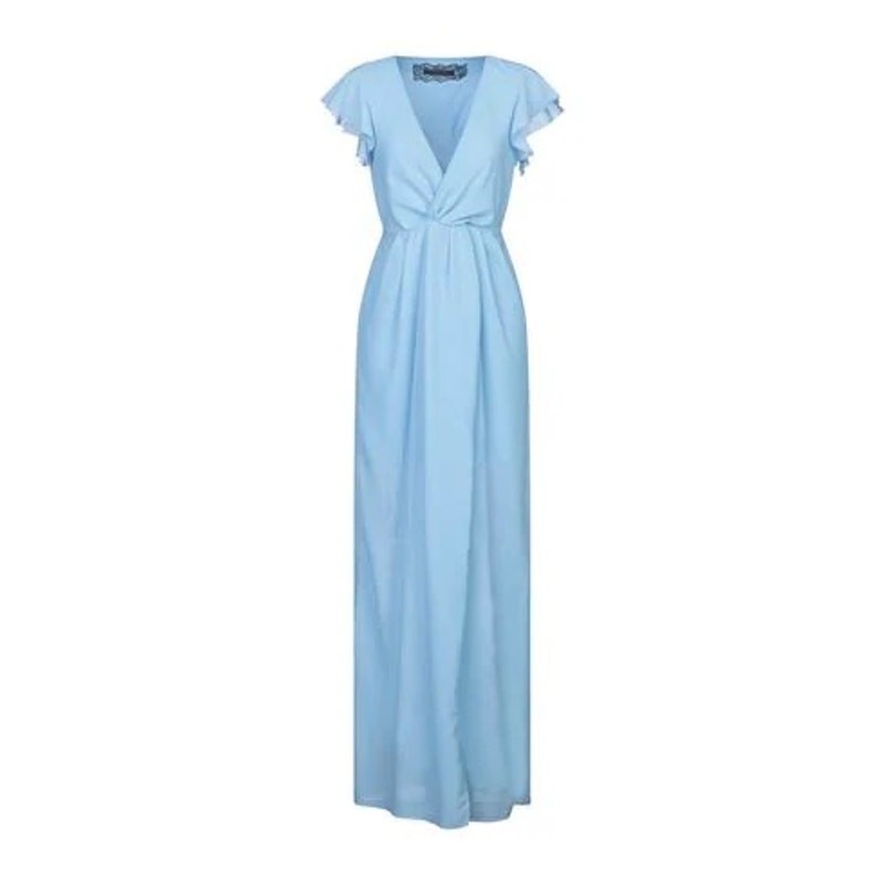 Patrizia Pepe Sera NWT Twist Front Maxi Dress in Cosmic Blue Size IT 40/US 4