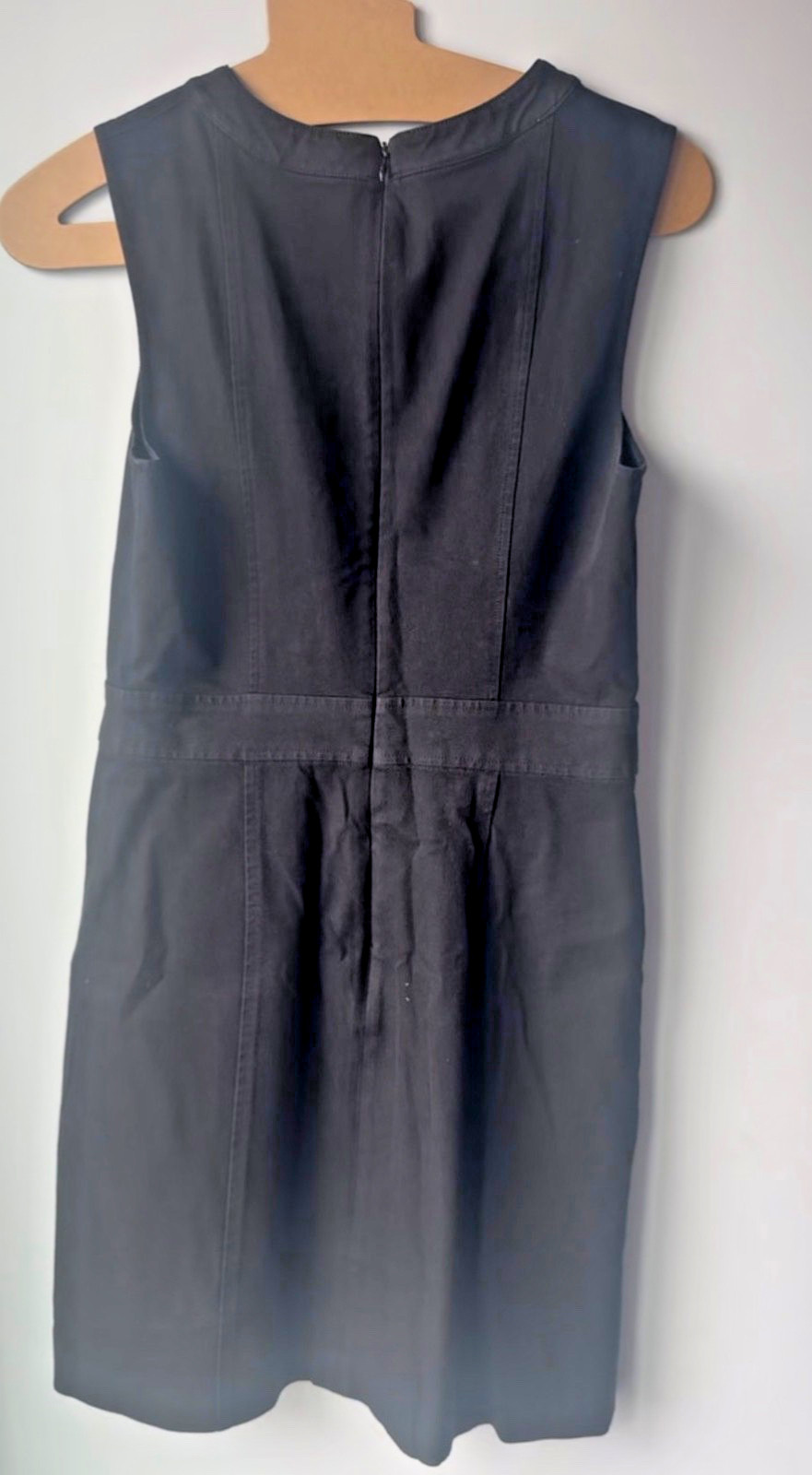 Theory Gwideen Eyelet Dress Shift Pencil Office Mini Black Dress Size 4