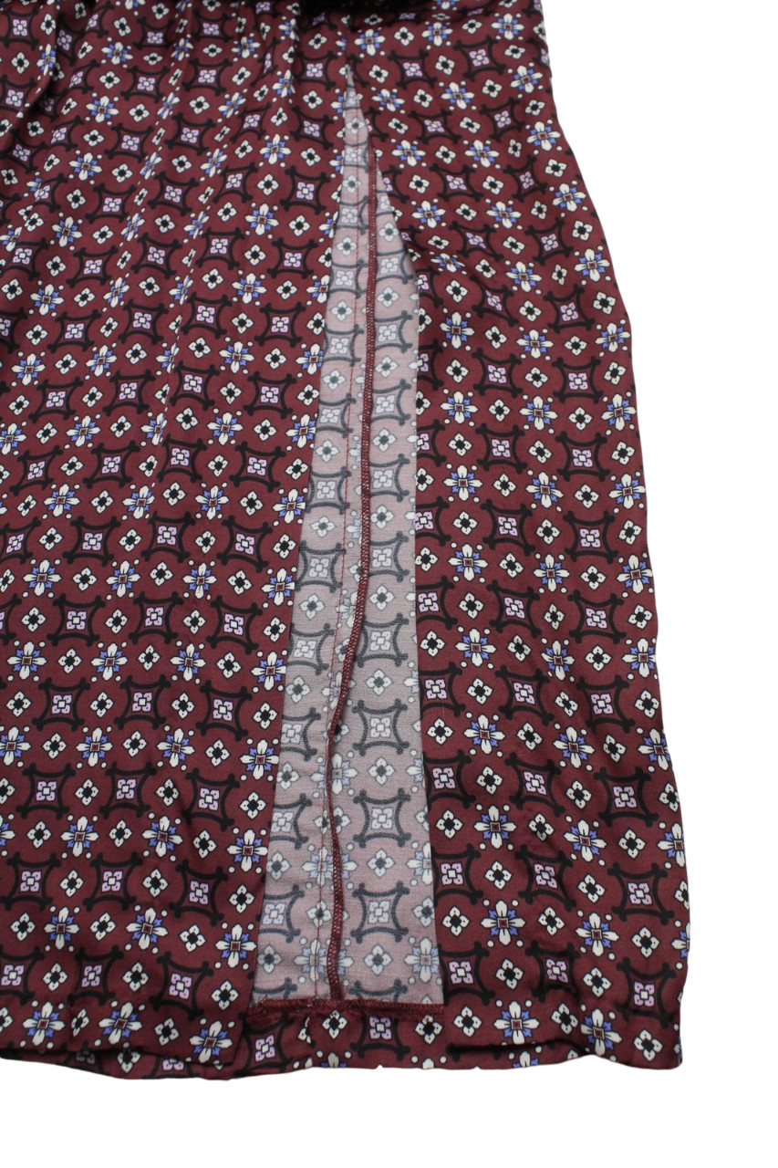 Sandro Thina Dress Womens (Eu) 38 Long Sleeve Pattern Split Midi