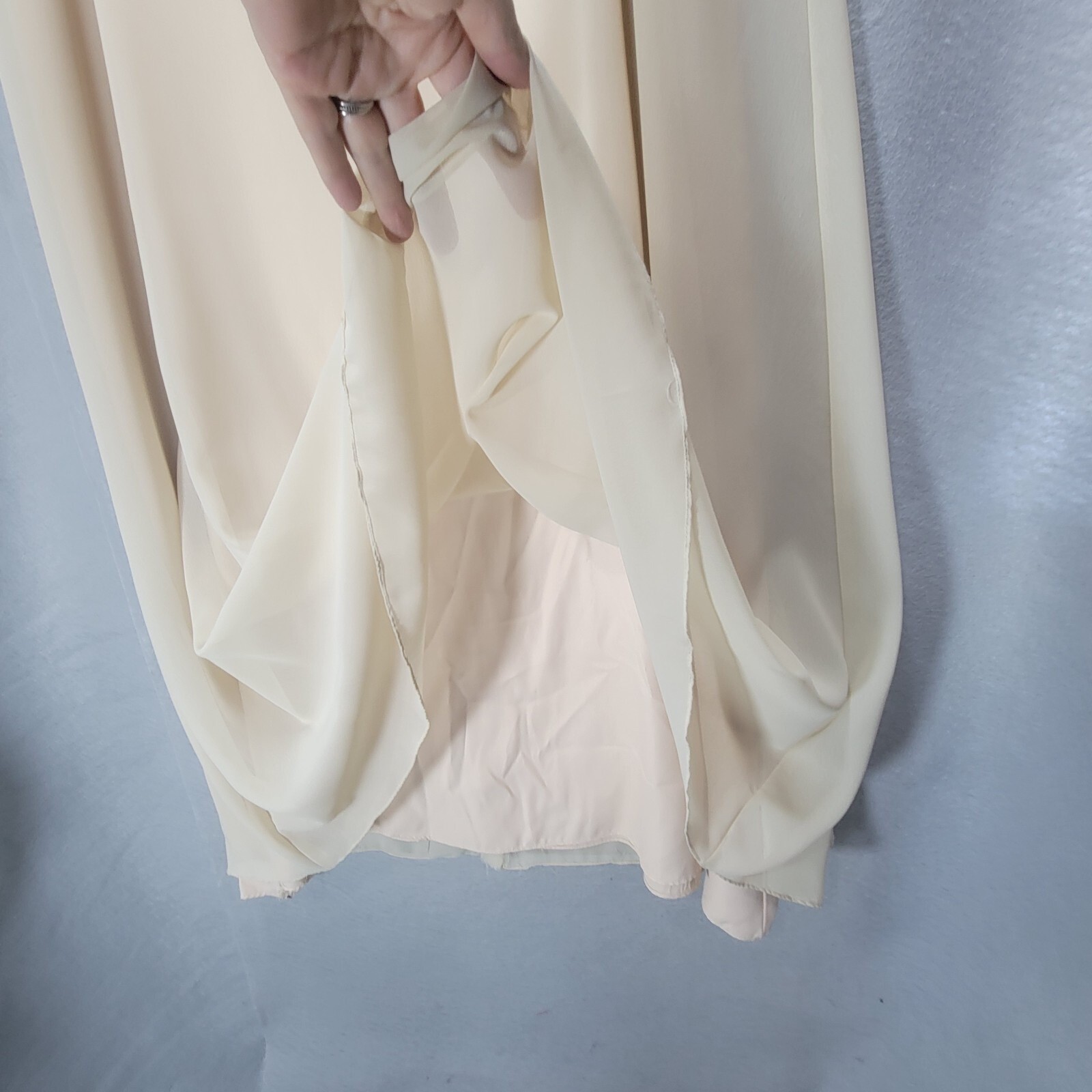 Vtg Bill Levkoff Evening Maxi Skirt Set Womens 14 Satin Chiffon Flowy Wedding