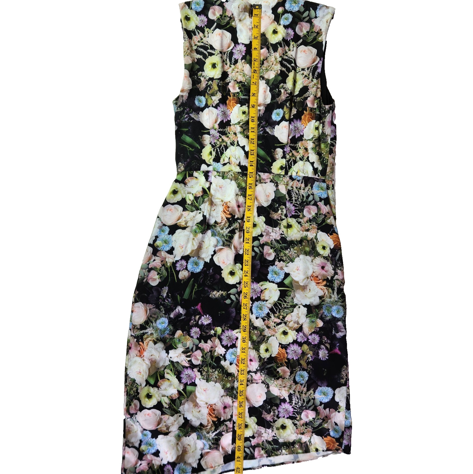 ADAM LIPPES Collective Black Floral Side Drape Dress Sz 6 RTR Florist Collab