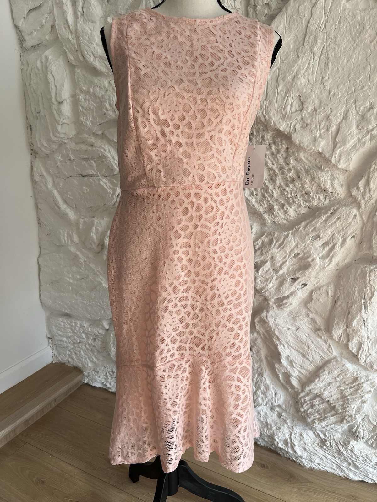 Enfocus Studio Lace Size 6 Pink High Low Lined Barbie/ Resort/