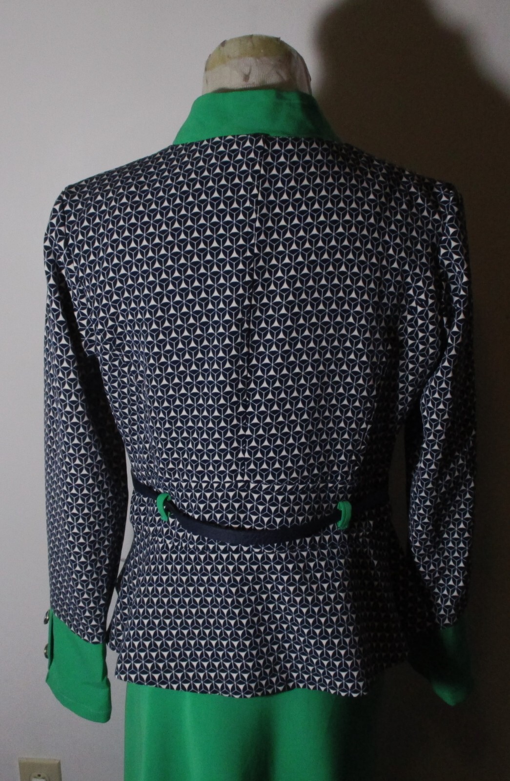 TAKE ME Collection Blue Green Long Sleeve Full Length Dress Size 46 (M)