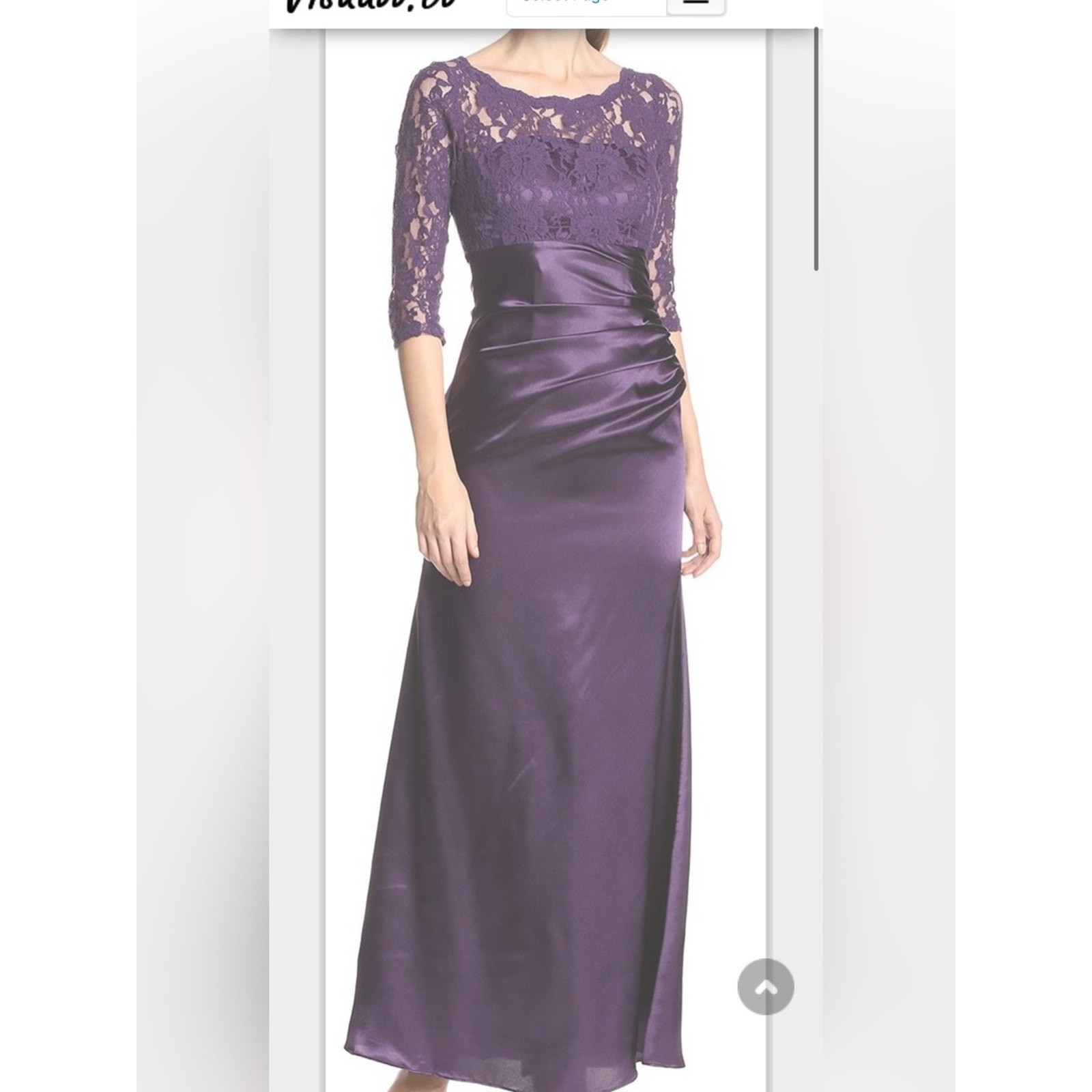 Ever pretty plum purple lace satin evening maxi gown dress 10
