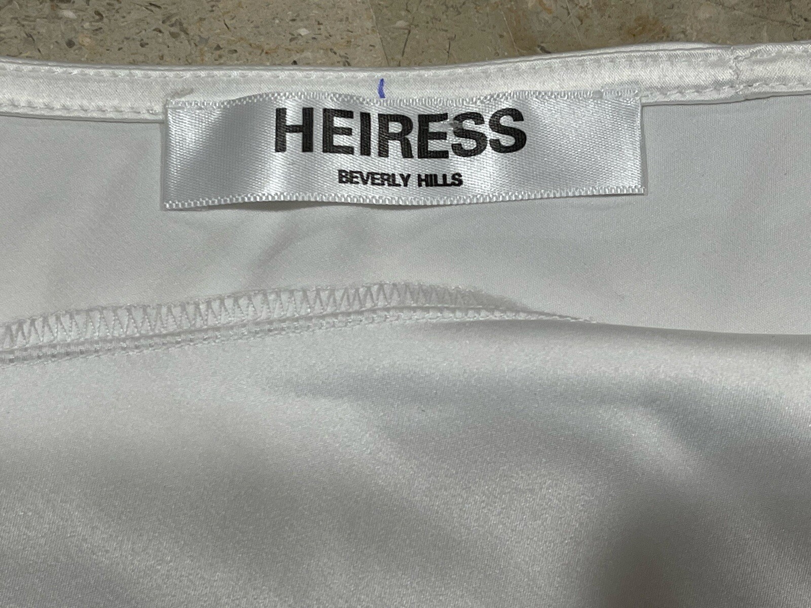 Heiress Beverly Hills Slip Dress Solid White Unlined Womens Small