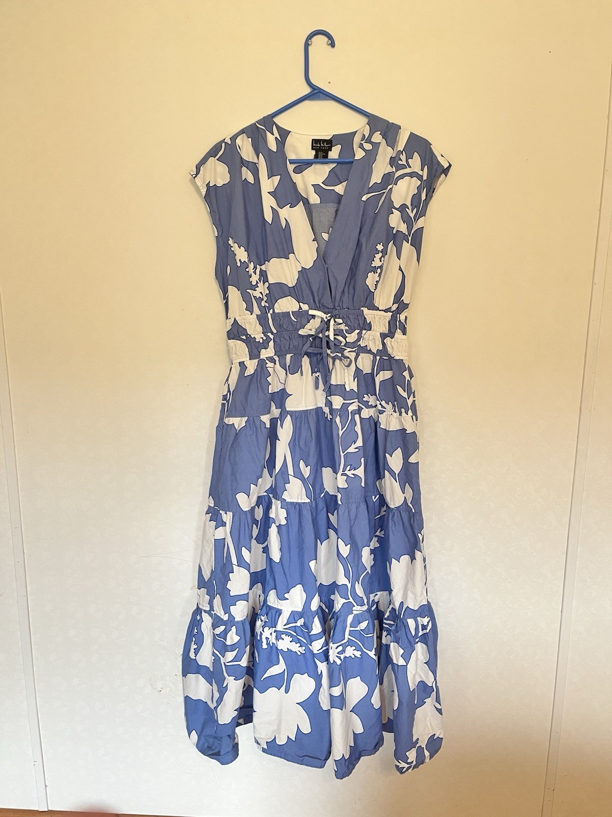 Nicole Miller blue midi dress 🦋 💙 size XL