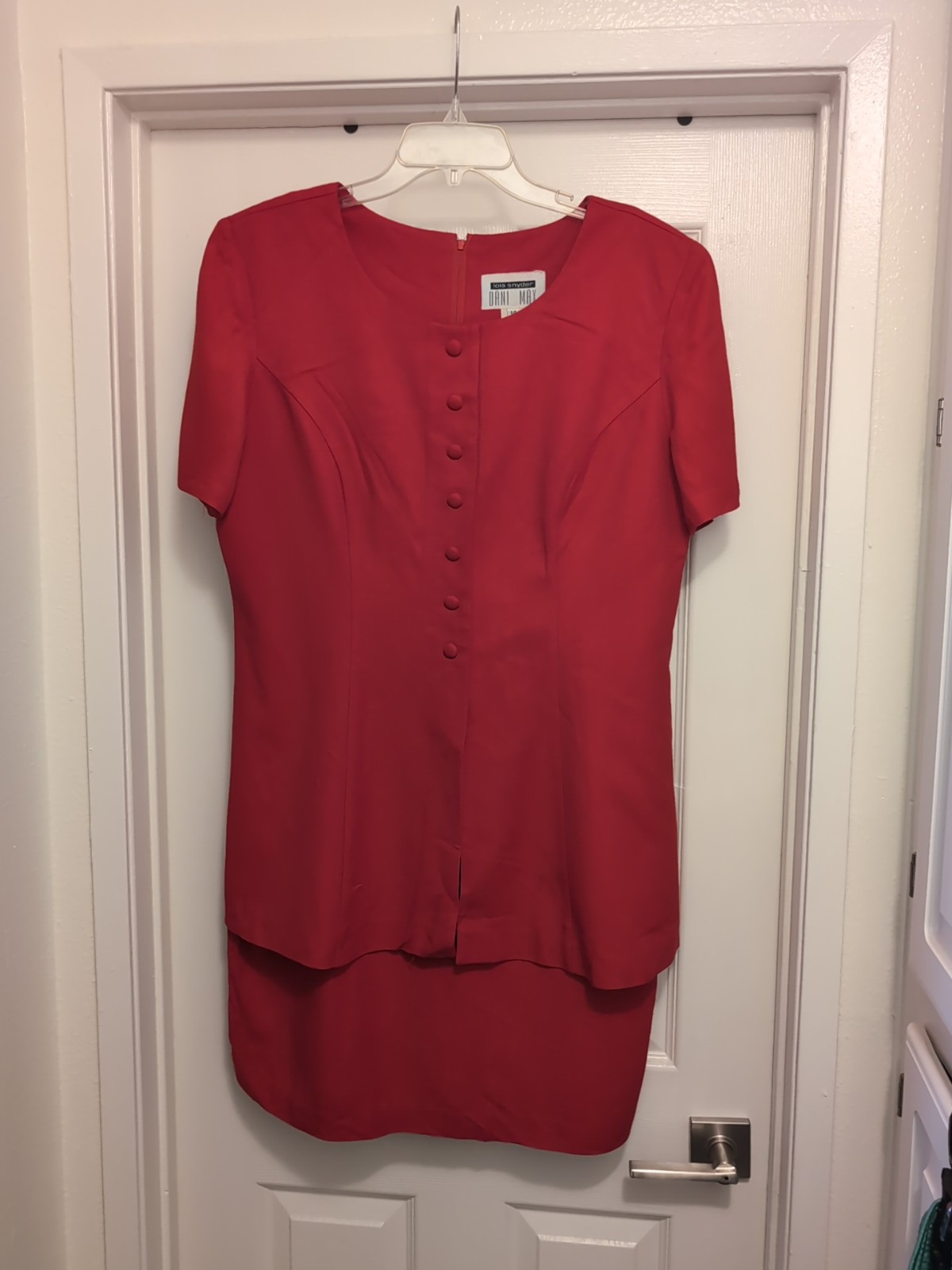EUC Dani Max Red Separates-look Dress, Jacket Over Skirt, size 14, Gorgeous!