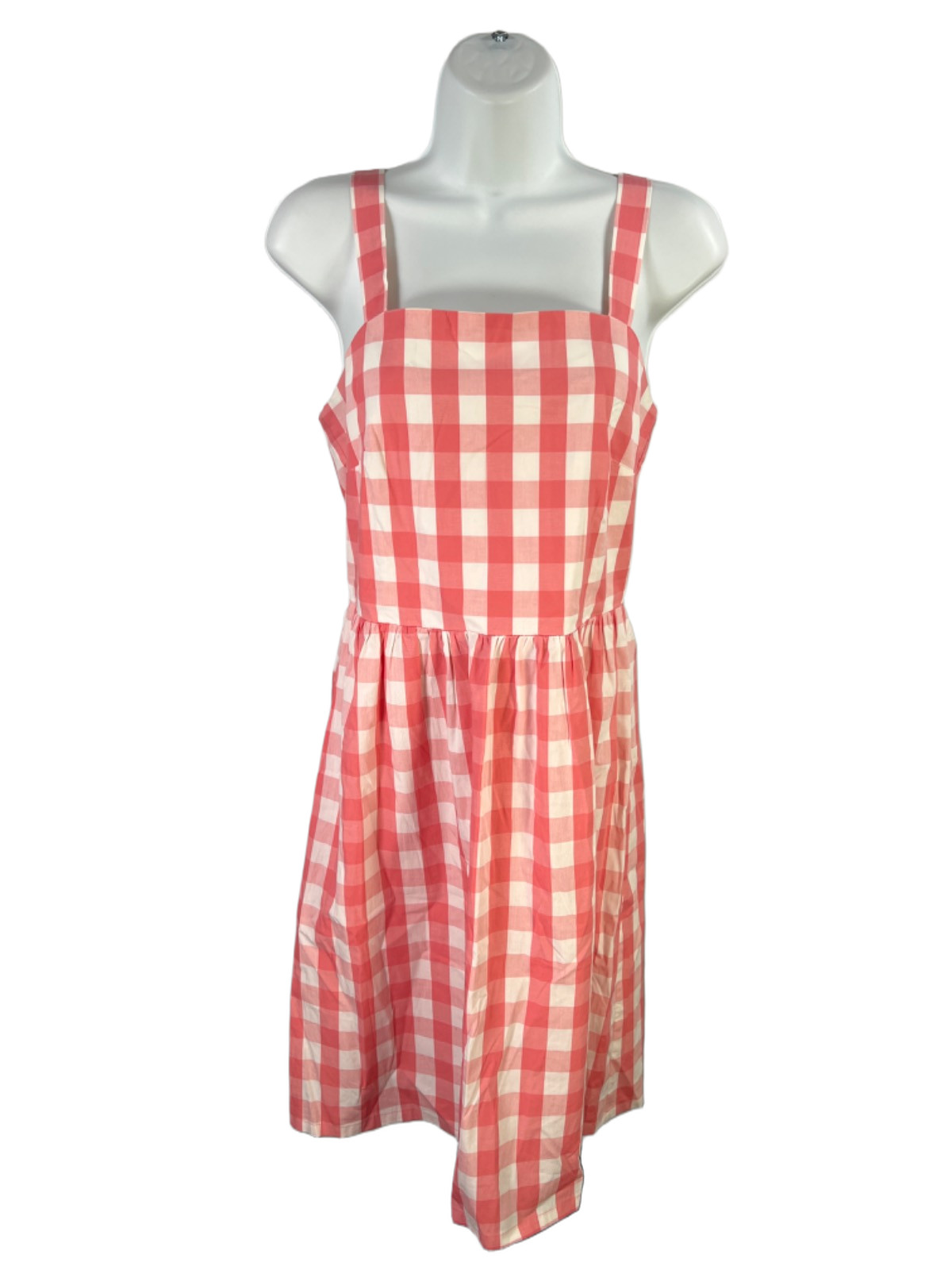 J By J Crew Women’s Red Gingham Smocked Back Sleeveless Mini Dress – XS
