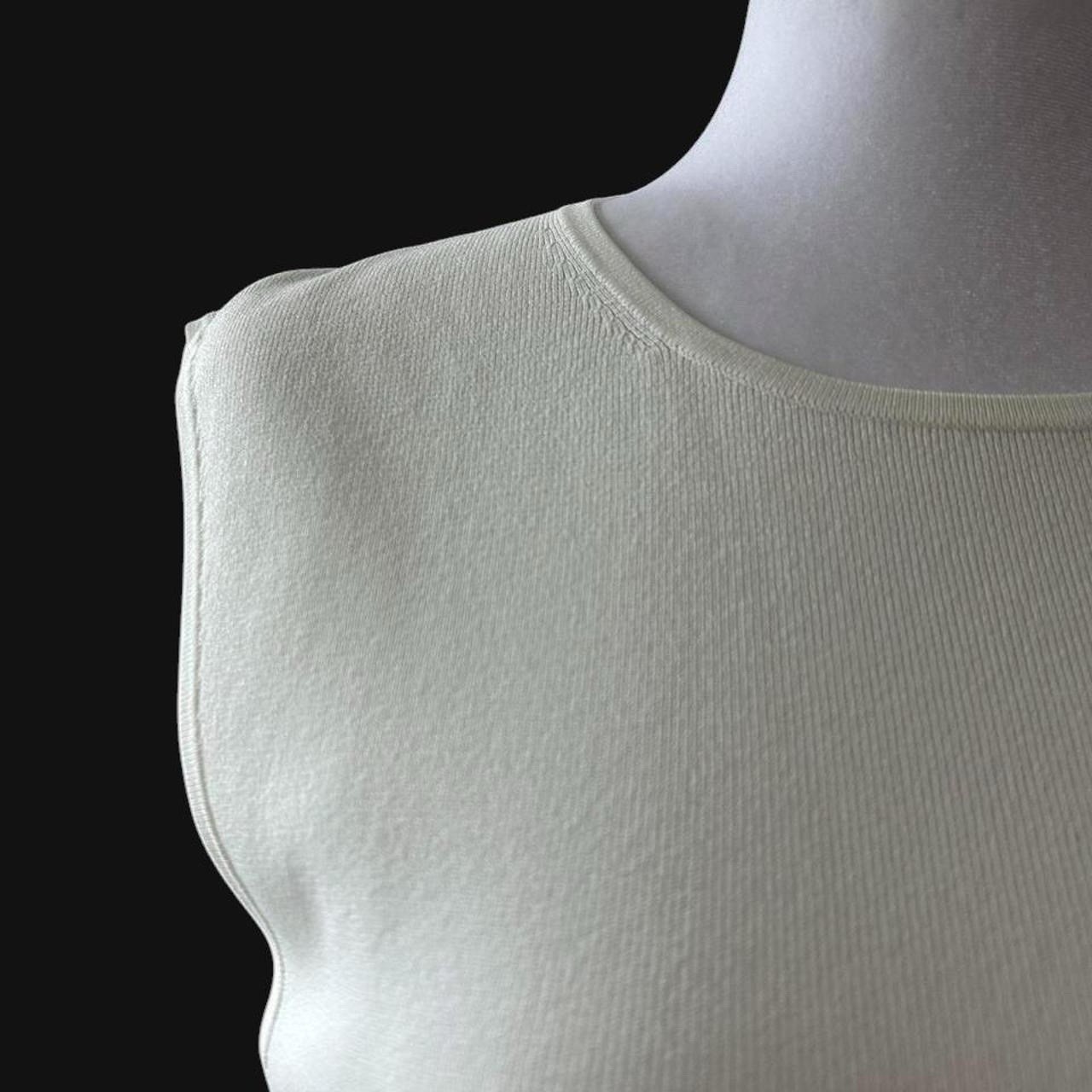 NWT COS White Sleeveless Knit Knee Length Dress Size M