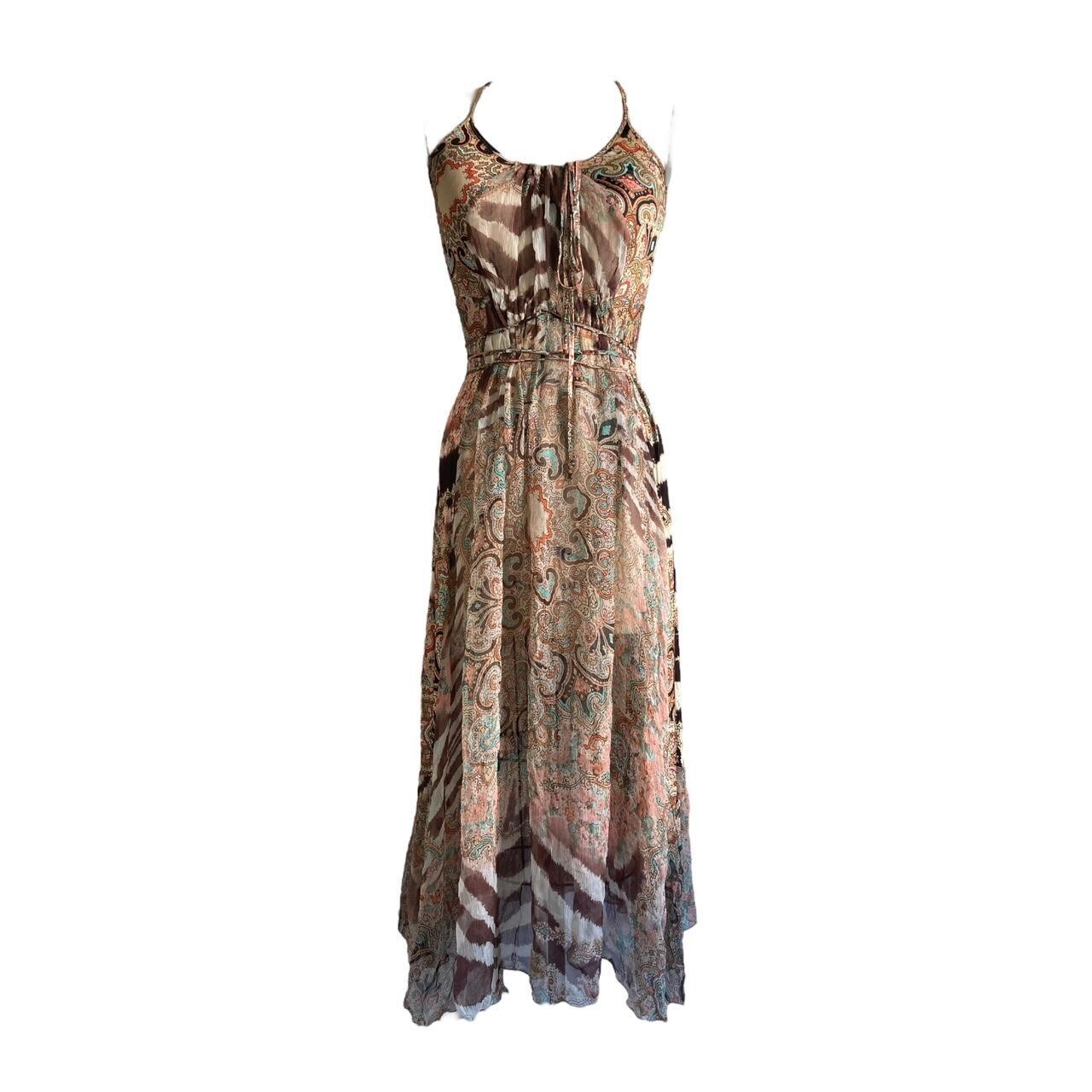 class by roberto cavalli 00s zebra & floral maxi dress