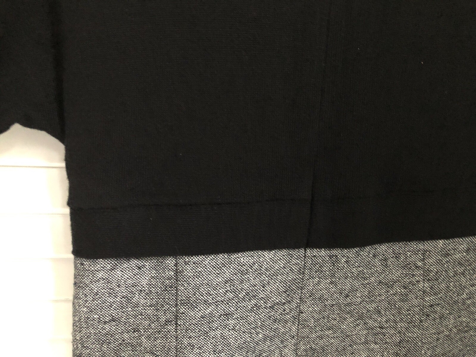 ELLEN TRACY CASHMERE WOOL BLEND EMBROIDERED LINED BLACK GRAY DRESS SIZE 6