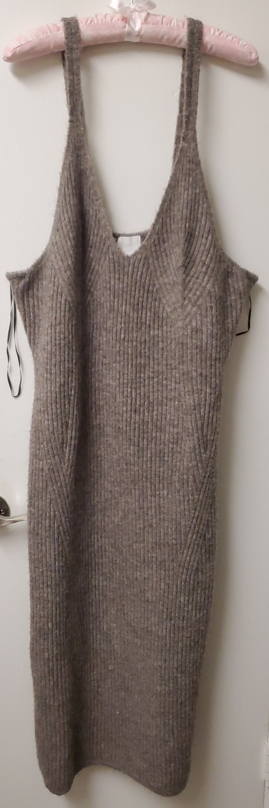 H&M Womens Scoop Neck Stretch Knit Sleeveless 2XL Poly/Acrylic 48″ Long
