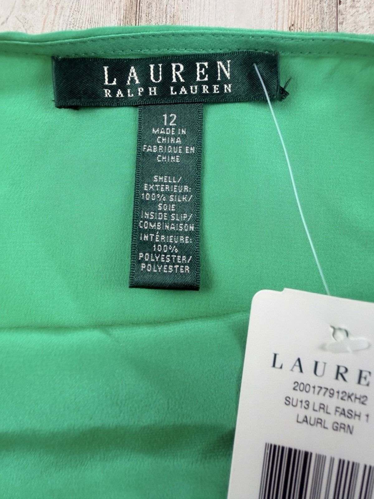 NWT Ralph Lauren Shift Dress, Size 12 Laurel Green, Sleeveless, Drop Waist NWT