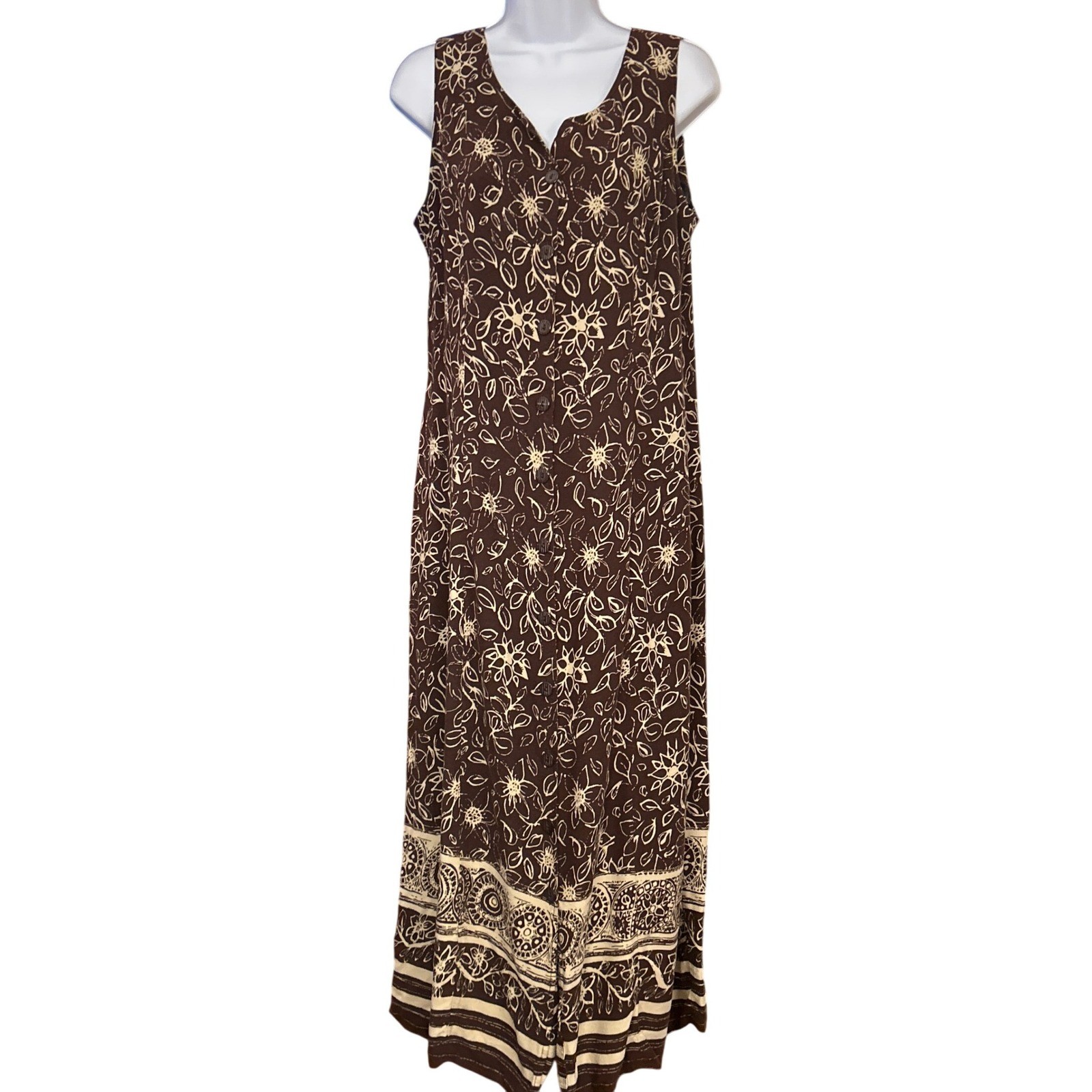 90s Unbranded Floral Maxi Dress Boho Cottagecore Earthy Granola Girl Whimsigoth
