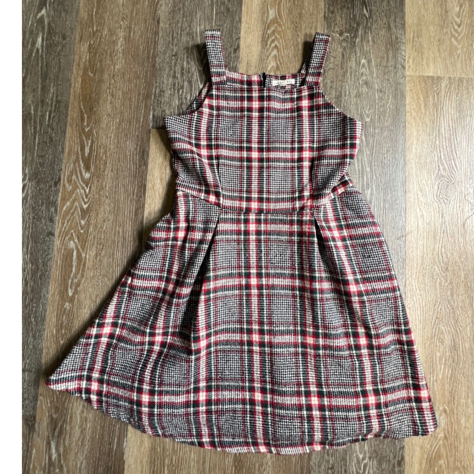 Copper Key Plaid Dress Womens XL Red Green Sleeveless Fit and Flare 1213