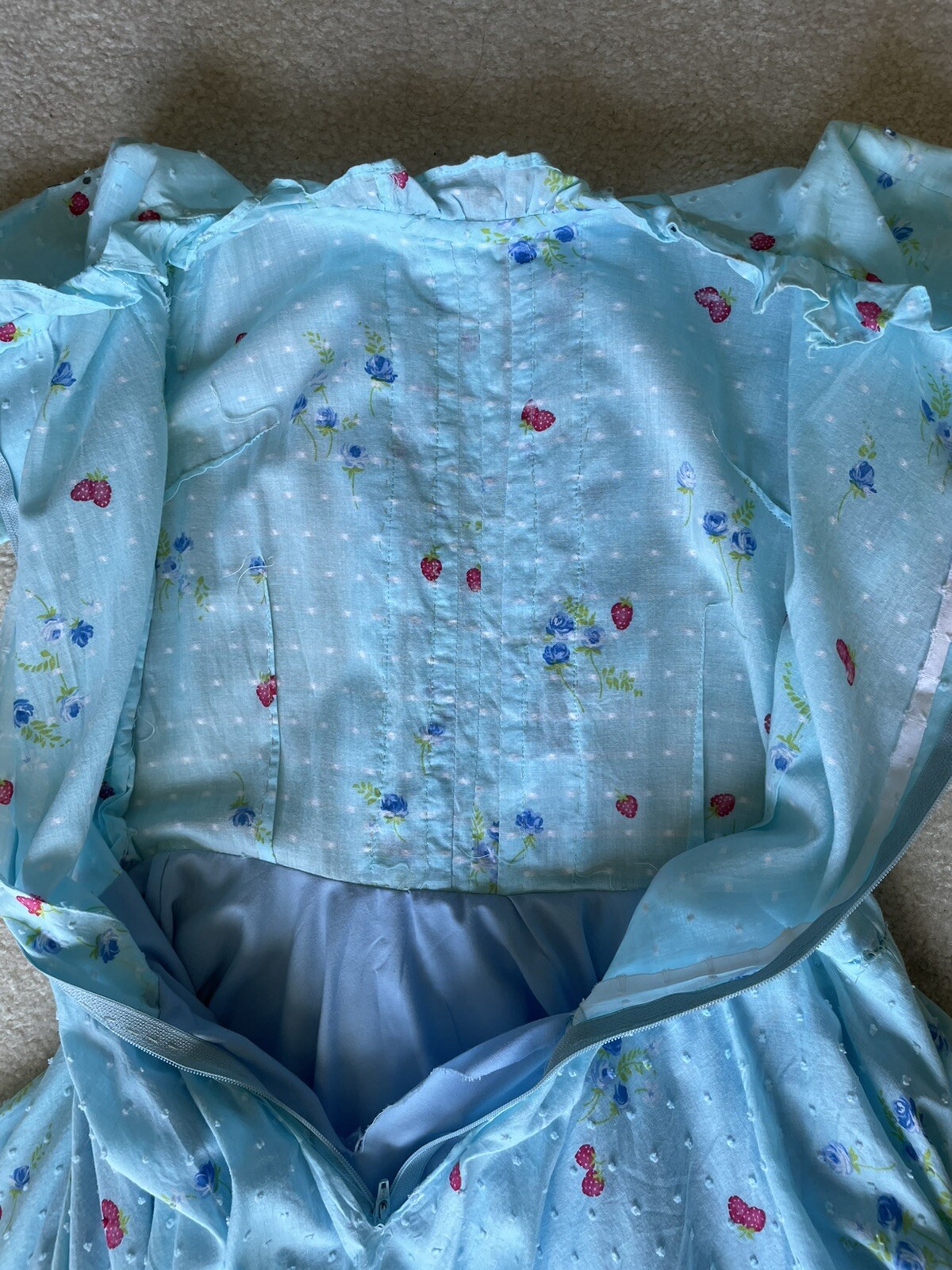 Handmade lolita inspired berry print dress