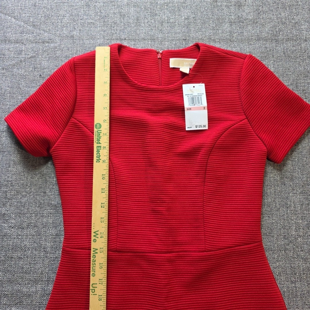 Michael Kors Dress Red Blaze Womens Size 2 NWT (Small Mark)