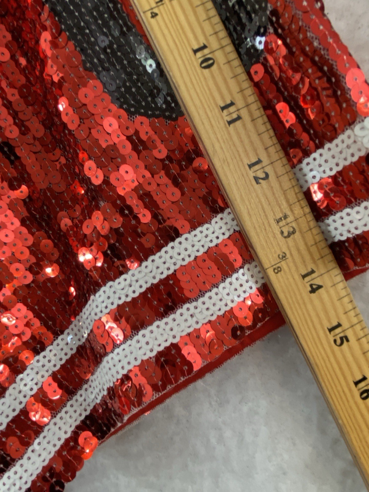 ROCKSTAR ORIG Red Sequin Mini Dress Football Jersey Game Day Oversized Sz OS