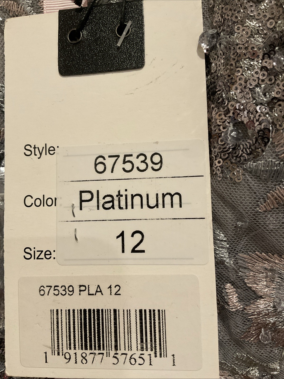 Mac Duggal 67539 Sz 12 Platinum Gray Floral Embroidered Embellished Gown $698