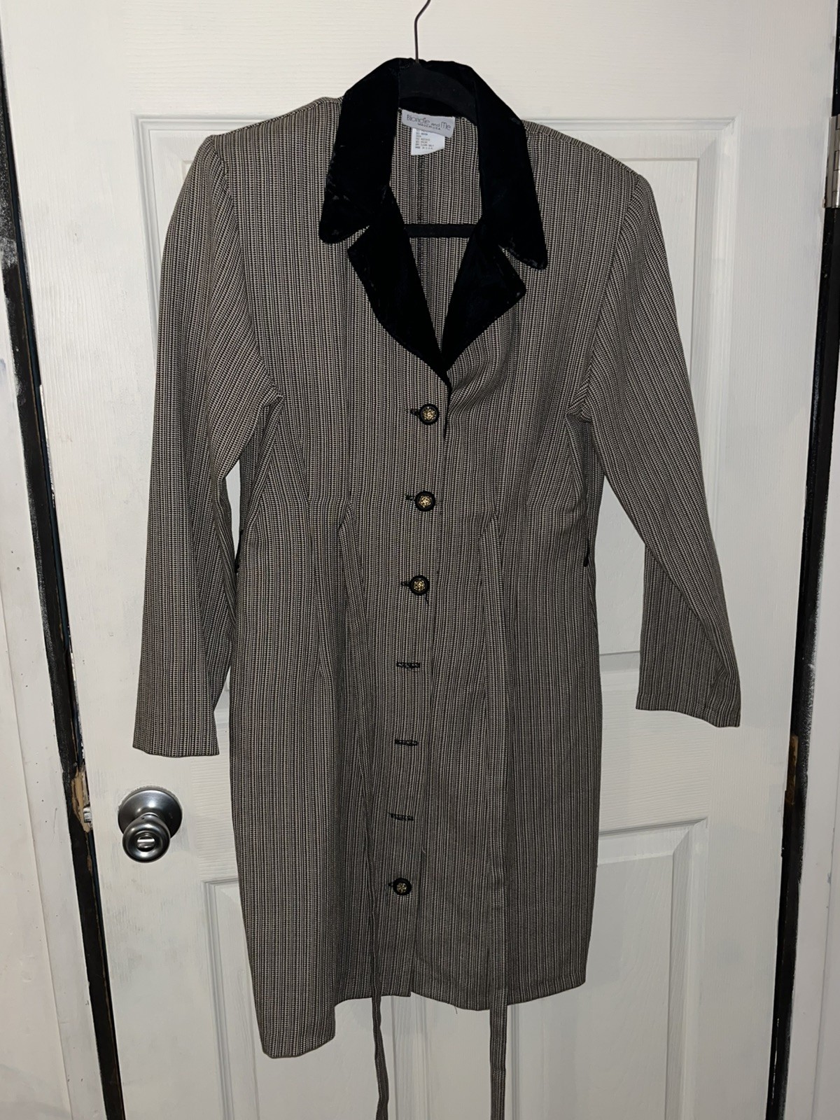 Vintage Blondie and Me Micro-Plaid Blazer Dress Size 11 USA