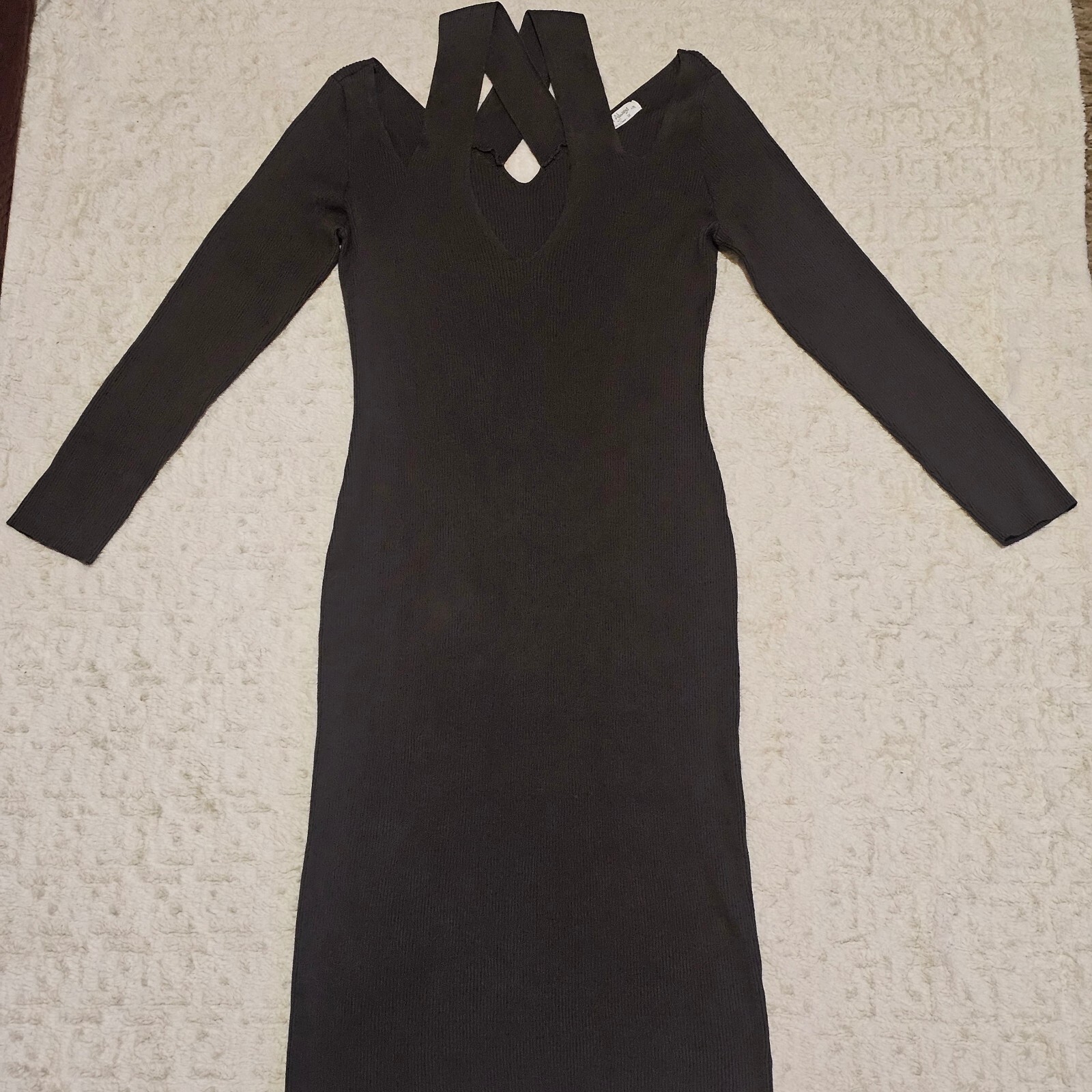 Love Always by FCT Dark Green Ribbed Knit Sweater Dress 3X NWOT